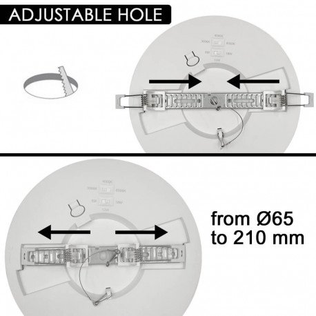 Downlight LED rond 6W-12W-18W 3CCT IP44 NEW MOSS SLIM