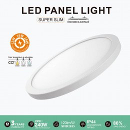 Downlight LED circular 3CCT 12W-18W-24W IP44 NEW MOSS SLIM