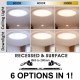 Downlight led rond 3CCT 12W-18W-24W IP44 NEW MOSS SLIM