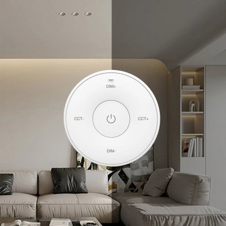 LED Strip RF Mini Remote Black (CCT + Monochrome, Touch)