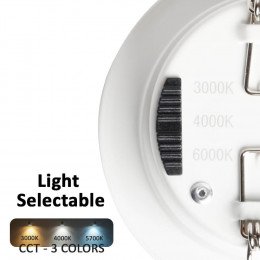 Downlight LED 8W ignífugo regulable TRIAC 3CCT IP65 36º blanco