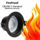 LED Downlight 8W Fireproof TRIAC 3CCT IP65 36° Black