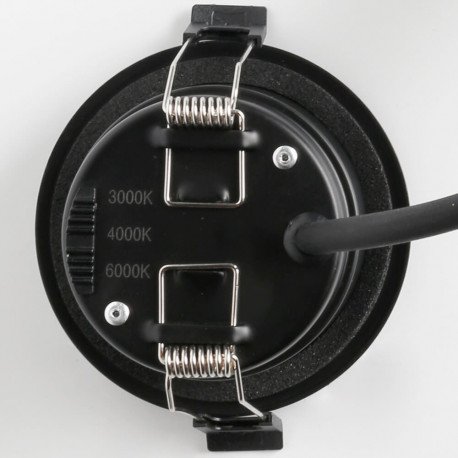 Downlight LED 8W ignífugo regulable TRIAC 3CCT IP65 36º negro