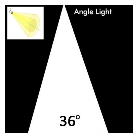 Downlight LED 8W ignífugo regulable TRIAC 3CCT IP65 36º negro