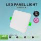 Vierkante downlight led frameless 4CCT 6/9/12W instelbaar 50-100mm wit