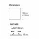 Vierkante downlight led frameless 4CCT 6/9/12W instelbaar 50-100mm wit