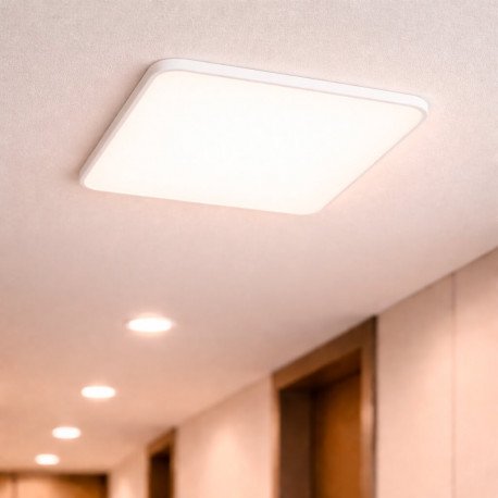 Downlight LED cuadrado 4CCT 6/9/12W ajustable 50-100mm blanco