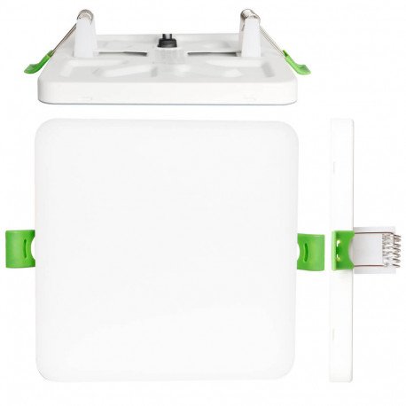 Downlight LED cuadrado 4CCT 6/9/12W ajustable 50-100mm blanco