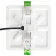 Vierkante downlight led frameless 4CCT 6/9/12W instelbaar 50-100mm wit
