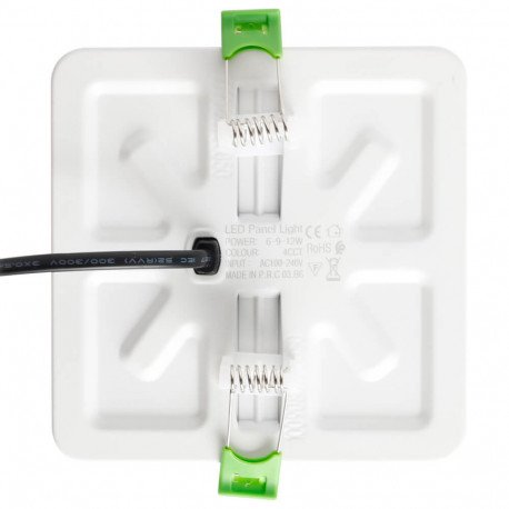 Downlight LED cuadrado 4CCT 6/9/12W ajustable 50-100mm blanco