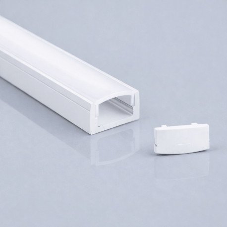 Aluminium profiel wit 2 m opbouw voor ledstrips