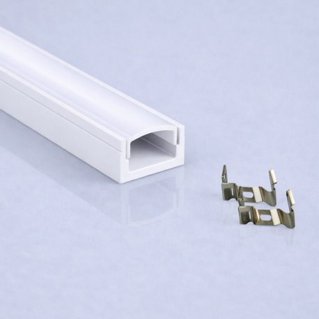 LED Strip Aluminum Profile White Surface U-Channel 2 m