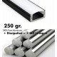 Black Surface-Mount LED Strip Aluminum Channel U, 2 m