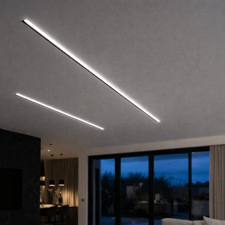 Aluminium profiel zwart 2 m opbouw (U-profiel) voor ledstrips