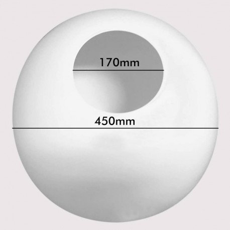 Farola LED Globo E27 45cm exterior resistente UV e impactos