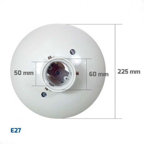 Farola LED Globo E27 45cm exterior resistente UV e impactos
