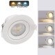 Downlight LED 7W inbouw kantelbaar dimbaar TRIAC 3CCT wit