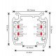 TRIFASISCHE led-rail 1 meter wit voor etalages