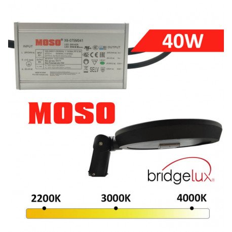 Led-straatverlichting 40W programable buiten met MOSO-driver