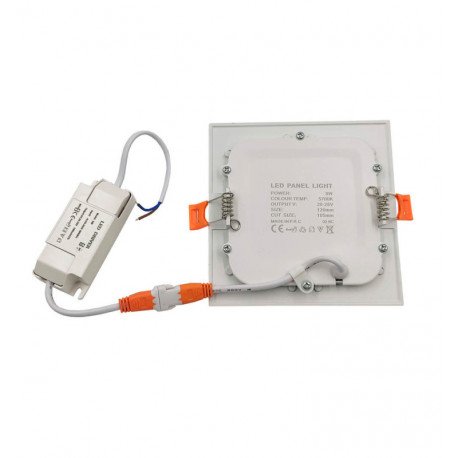 Panel LED Slim cuadrado 8W empotrable OSRAM para interior