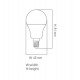 Bombilla LED MI-LED E14 G45 320º - 3W