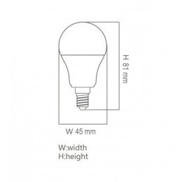 Bombilla LED MI-LED E14 G45 320º - 3W