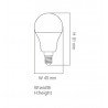 Bombilla LED MI-LED E14 G45 320º - 3W