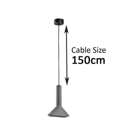 Lámpara Colgante de Hormigón HARDNESS - estilo Industrial - E14