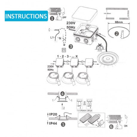 Downlight LED 6W RGB+CCT - Control Remoto - Chip Lumileds