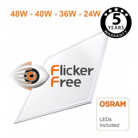 PACK 10 Panel LED 60x60 Multivatio - 48W-40W-36W-24W - OSRAM CHIP DURIS E 2835