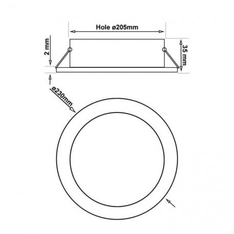 Downlight LED 40W Circular - Regulable Driver Lifud - IP54 - CRI +90 UGR17