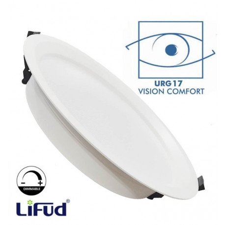 Downlight LED 40W Circular - Regulable Driver Lifud - IP54 - CRI +90 UGR17