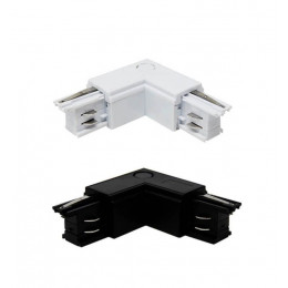 Rechter L-koppelstuk voor led-rail trifase