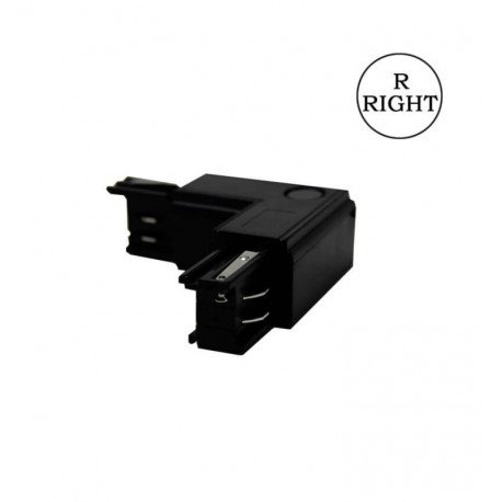 Rechter L-koppelstuk voor led-rail trifase