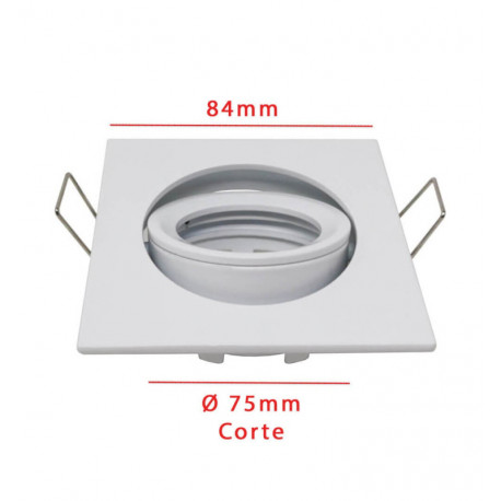 LED Downlight Square Adjustable GU10/MR16 White