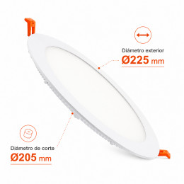 Panel LED Slim circular 20W para empotrar, OSRAM DURIS E