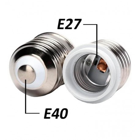 Adapter E40 naar E27 voor ledlampen