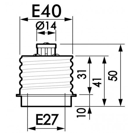 Adapter E40 naar E27 voor ledlampen