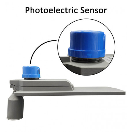LED straatlamp 100W HALLEY Bridgelux 150lm/W met schemersensor
