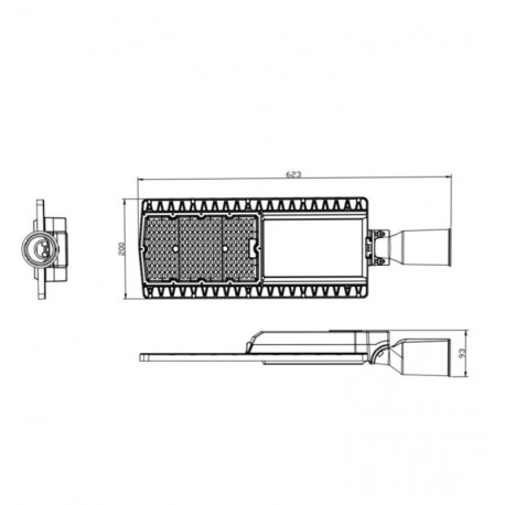 LED Street Light 100W HALLEY Bridgelux Chip w/ Crepuscular Sensor