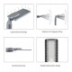 LED Street Light 100W HALLEY Bridgelux Chip w/ Crepuscular Sensor