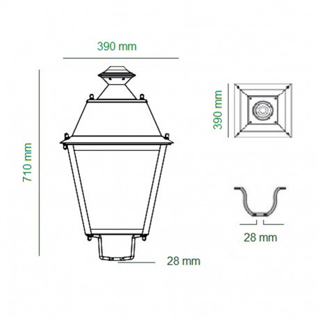LED Street Light Villa Steel 40W-50W Asymmetric Optic