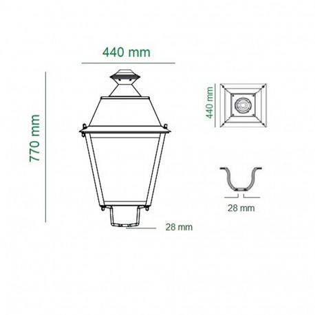LED straatlamp Villa 40W-60W Bridgelux SMD3030 180 lm/W
