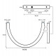 Brazo VERA Curvo 60mm para Columna y Pared Galvanizado