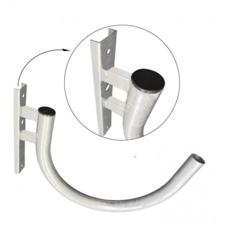Brazo VERA Curvo 60mm para Columna y Pared Galvanizado