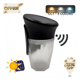 Aplique Solar LED COFFEE 200Lm con Sensor de Movimiento - CCT - IP54