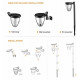 LED Solar Wall Light 3x1 200Lm CCT IP54
