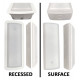 LED Emergency Light 400lm + Ceiling Kit Auto Test 6500K