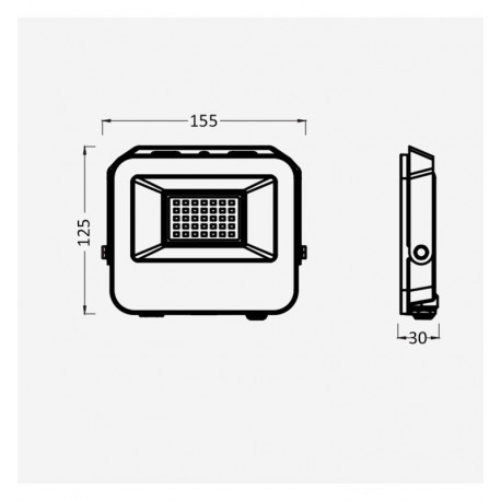 Foco Proyector LED 30W AURORA - Chip Lumileds 140Lm/W