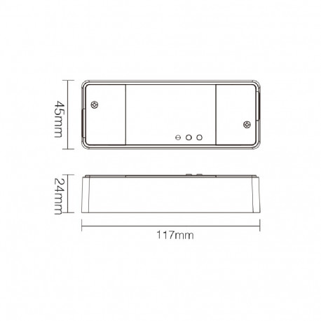 LED TRIAC Dimmer + Push + RF 2.4GHz 100-240V 500W Tuya